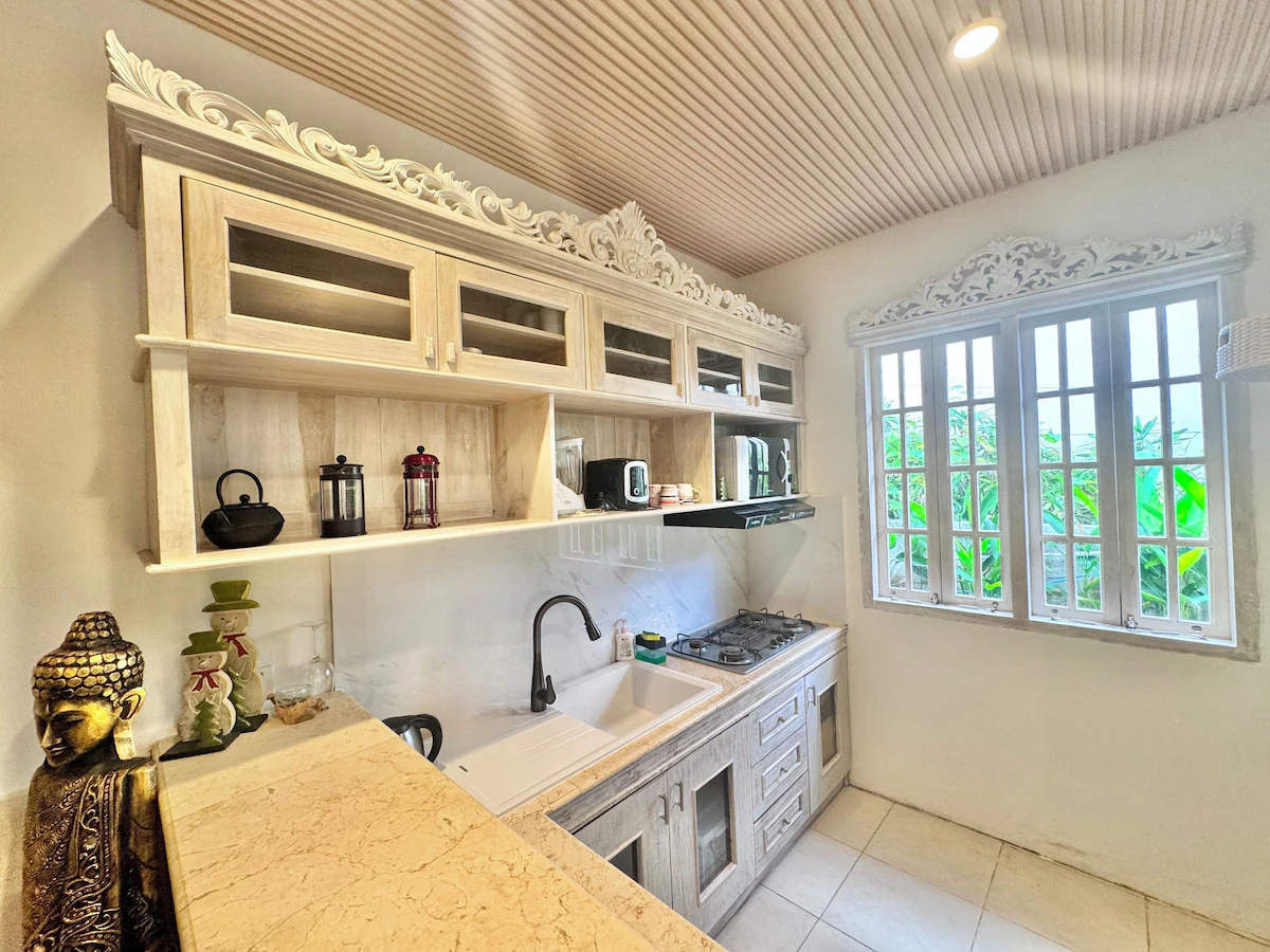 Fully equipped with modern appliances, ideal for cooking during your Bali stay