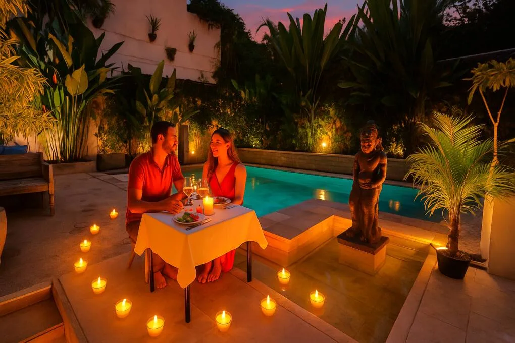 Floating candle dinner bali